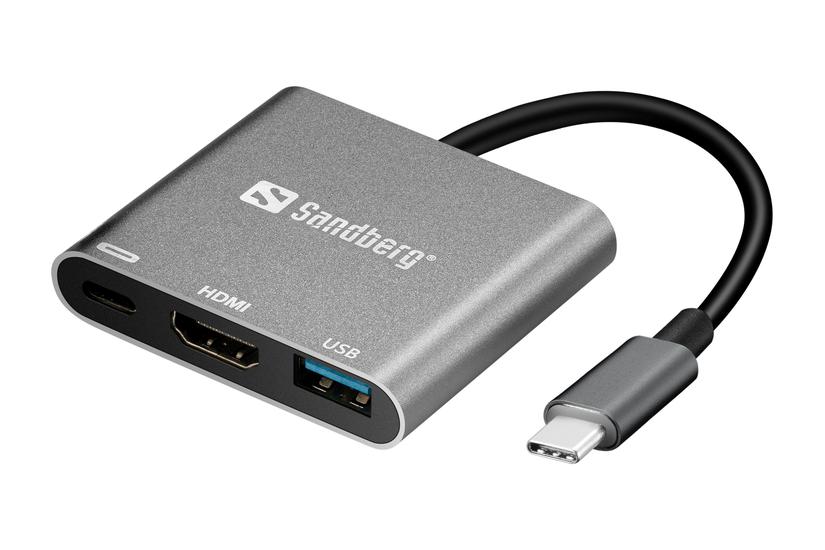Usb C Mini Dock Hdmi+usb   Dockingstation   Usb   Hdmi fra Sandberg