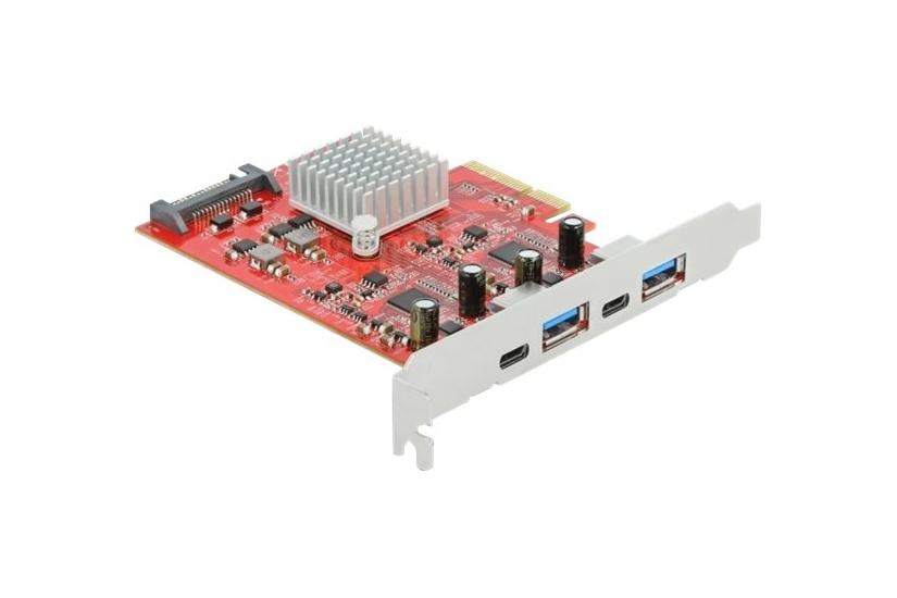 Usb Adapter   Pcie 3.0 X4   Usb 3.2 Gen 2 X 2 + Usb C 3.2 Gen 2 X 2 fra Delock