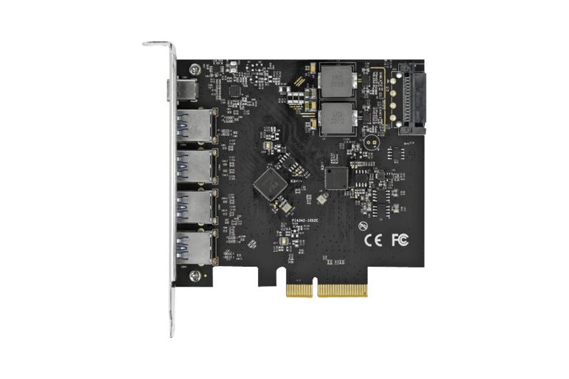 Usb Adapter   Pcie 3.0 X4   Usb C 3.2 Gen 2 X 1 + Usb 3.2 Gen 2 X 4 fra Delock