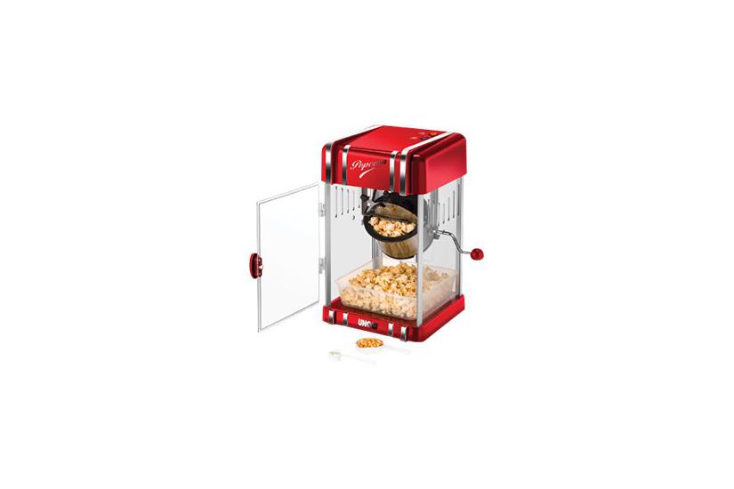 48535 Retro   Popcorn Maskine   Rød Metallisk Transparent fra Unold