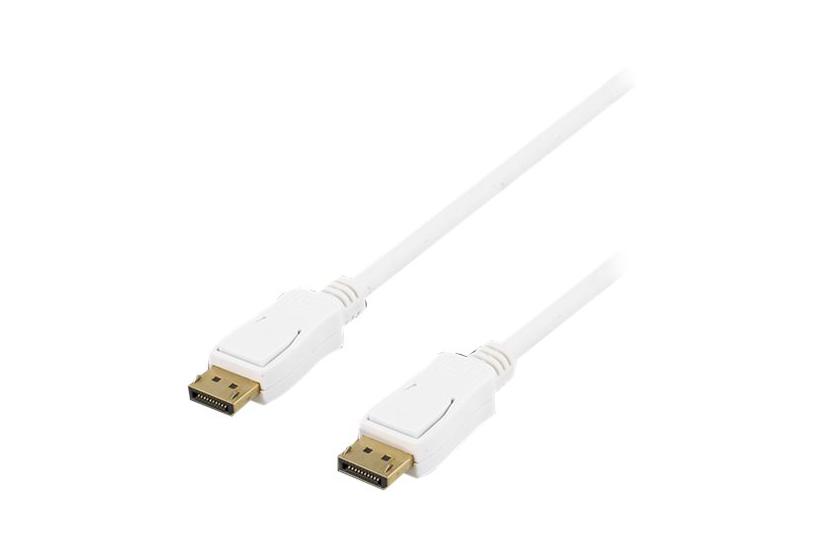 Displayport Til Displayport   15 M   Hvid fra Deltaco