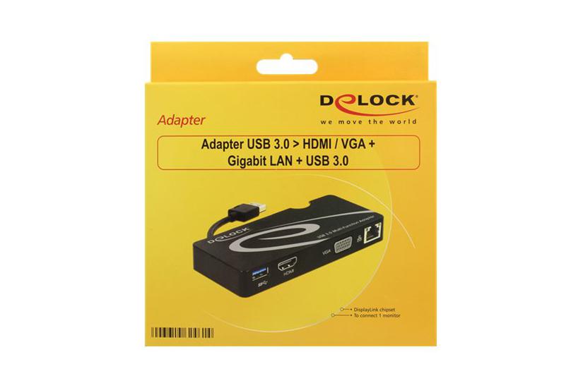 Dockingstation   Usb   Vga, Hdmi   1gbe fra Delock