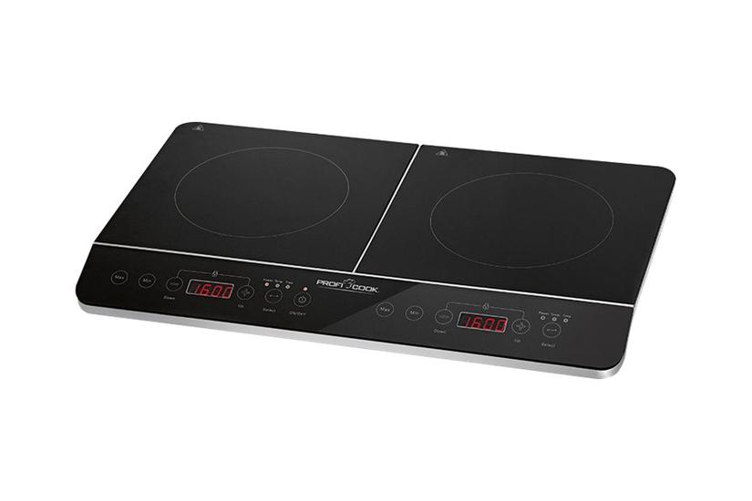 Pc Dki 1067   Induktionsvarmeplade   Rustfrit Stål Sort fra Proficook