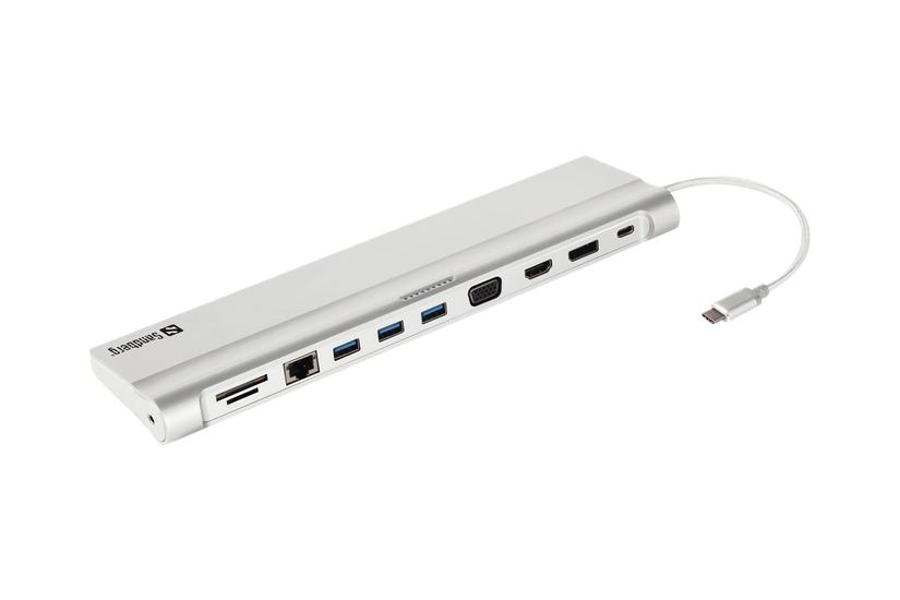 Usb C All In 1 Docking Station   Dockingstation   Usb C fra Sandberg