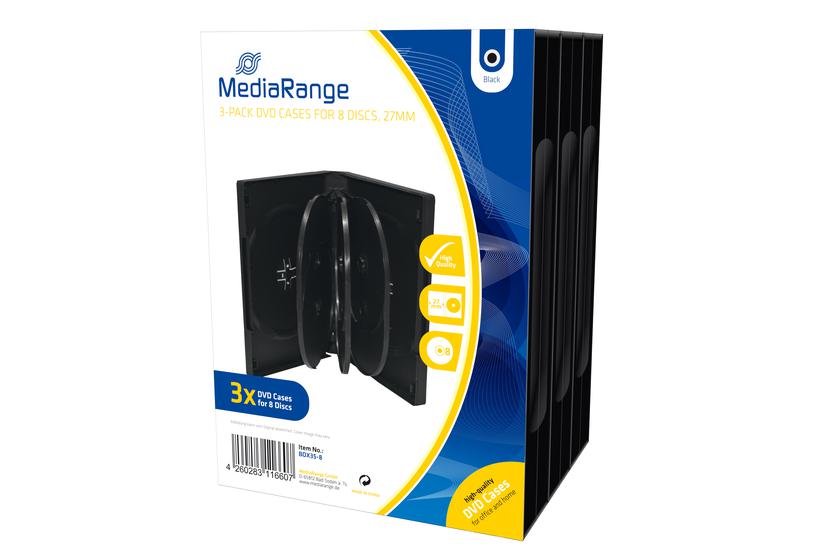 Dvd Leerhã¼lle Fã¼r 8 Dics 27mm Schwarz 3pcs fra Mediarange
