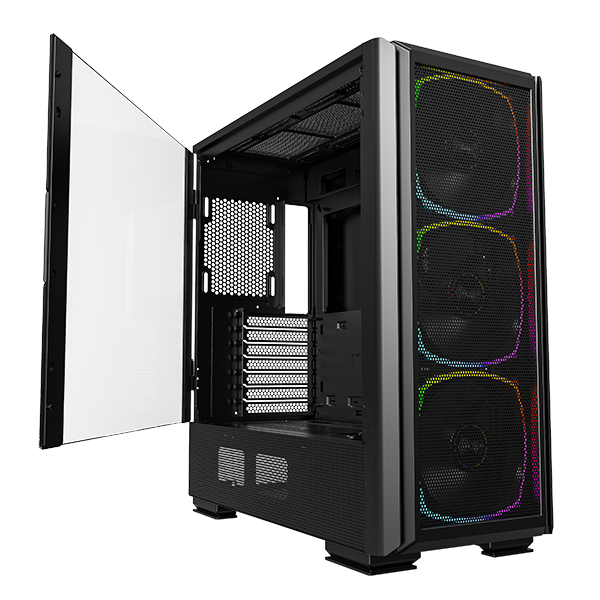 Montech Sky Two Gx Black   Midi Tower, E Atx, 3x Argb Pwm Fans fra Telon Technology Co Ltd (montech)
