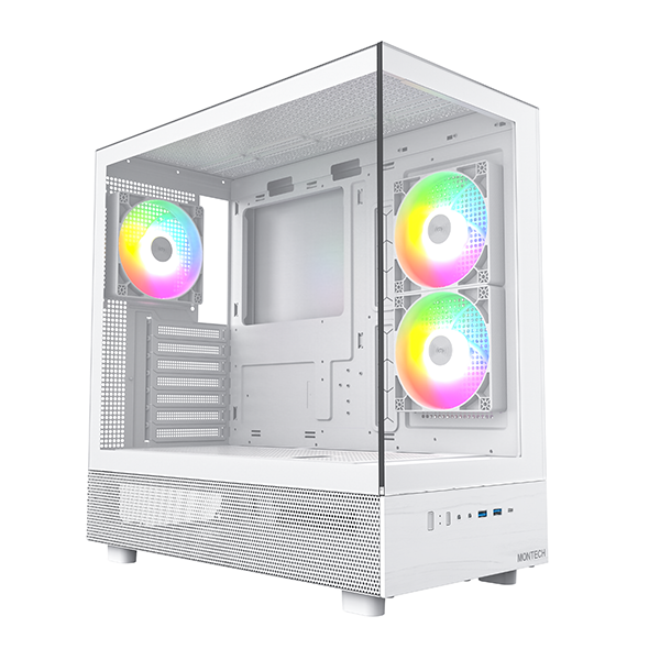Montech Xr Tg Hvid   3x 120 Argb Pwm Fans fra Telon Technology Co Ltd (montech)